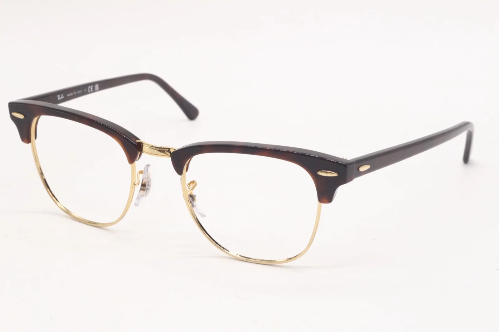 NEW RAY-BAN RB 3016 CLUBMASTER W0366 TORT AUTHENTIC DESIGNER EYEGLASSES 49-21