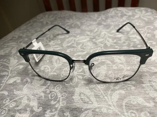 New Rayban New Clubmaster Eyeglasses Rb 7216 8208 51/20 145 Blk & Green Frames 2