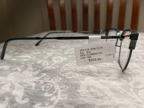 New Rayban New Clubmaster Eyeglasses Rb 7216 8208 51/20 145 Blk & Green Frames 3
