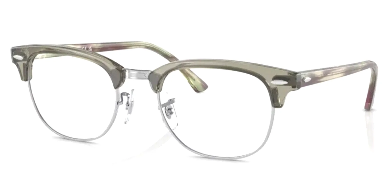 Ray Ban Clubmaster RB 5154 8178 Transparent Green/ Silver 51-21-145 10350