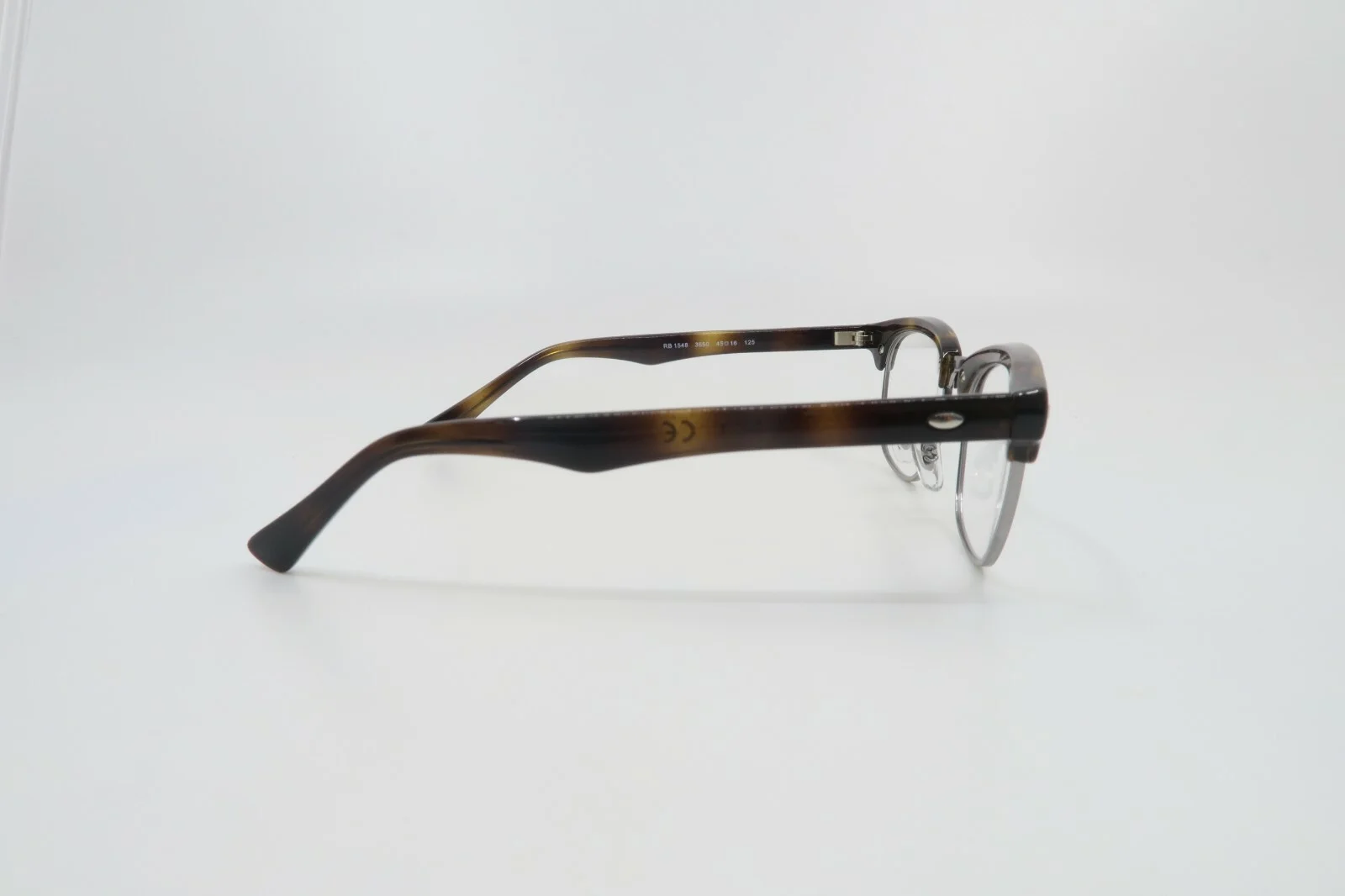 Ray-Ban RB 1548 3650 45mm CLUBMASTER Junior Tortoise and Silver New Eyeglasses 4