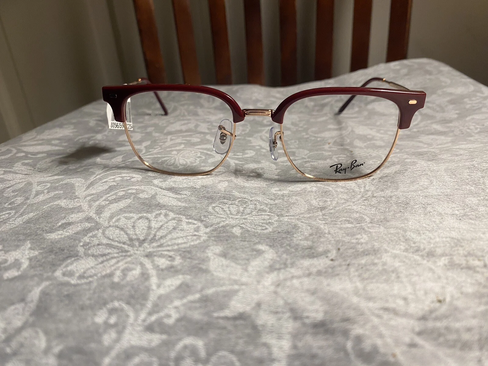Rayban New Clubmaster Burgundy Copper Frames eyeglasses Orx7216 8209 49/20 New
